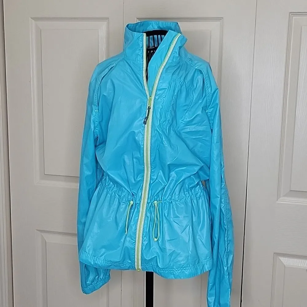 Athleta Turquoise Blue Lightweight Windbreaker Size Medium - Picture 2 of 9